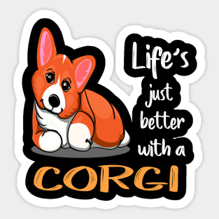 Life'S Just Better With a Corgi (198) Sticker